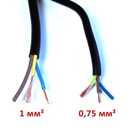 Кабель питания 1 мм2, C13 - 1.5 метра