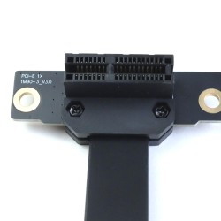Райзер PCIE 3.0 x1 x1 на шлейфе гибкий черный